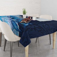 Hawaiian Honu Honi Ihu Tablecloth With Plumeria and Kakau Art Pattern LT03 - Polynesian Pride