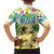 Aloha Turtle Family on The Beach Family Matching Long Sleeve Bodycon Dress and Hawaiian Shirt with Hawaiian Colorful Plumeria