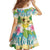 Aloha Turtle Family on The Beach Family Matching Off Shoulder Maxi Dress and Hawaiian Shirt with Hawaiian Colorful Plumeria