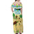 Aloha Turtle Family on The Beach Family Matching Off Shoulder Maxi Dress and Hawaiian Shirt with Hawaiian Colorful Plumeria