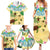 Aloha Turtle Family on The Beach Family Matching Summer Maxi Dress and Hawaiian Shirt with Hawaiian Colorful Plumeria