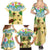 Aloha Turtle Family on The Beach Family Matching Summer Maxi Dress and Hawaiian Shirt with Hawaiian Colorful Plumeria