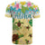 Aloha Turtle Family on The Beach T Shirt with Hawaiian Colorful Plumeria