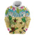 Aloha Turtle Family on The Beach Zip Hoodie with Hawaiian Colorful Plumeria