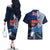 New Zealand Waitangi Couples Matching Off The Shoulder Long Sleeve Dress and Hawaiian Shirt Te Ra O Waitangi Maori Kiwis Bird LT03 - Polynesian Pride