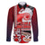 Maori Waitangi Family Matching Puletasi and Hawaiian Shirt Hei-tiki Koru with Tino Rangatiratanga Maori Flag LT03 Dad's Shirt - Long Sleeve Red - Polynesian Pride