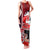 Maori Waitangi Family Matching Tank Maxi Dress and Hawaiian Shirt Hei-tiki Koru with Tino Rangatiratanga Maori Flag LT03 Mom's Dress Red - Polynesian Pride