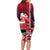 Maori Waitangi Long Sleeve Bodycon Dress Hei-tiki Koru with Tino Rangatiratanga Maori Flag LT03 - Polynesian Pride