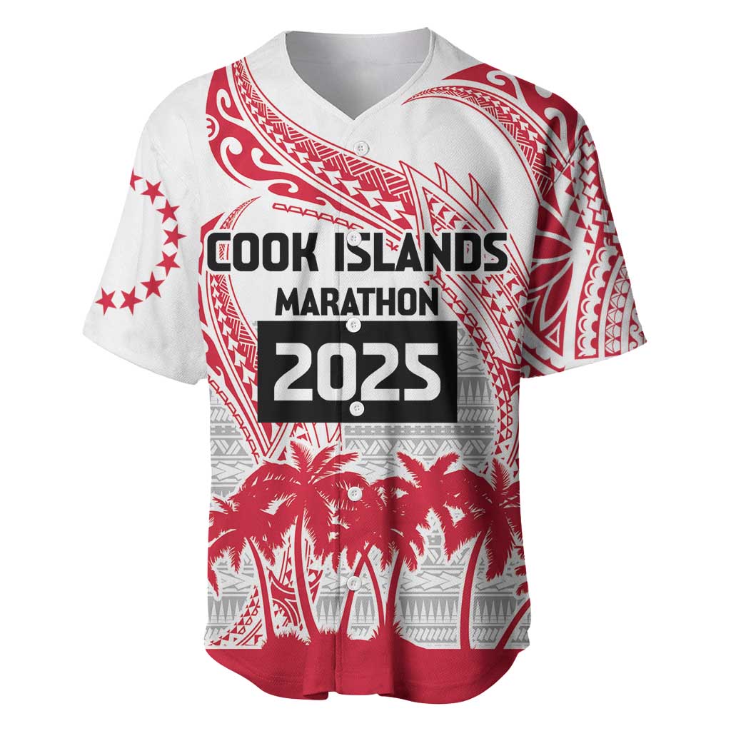 Cook Islands Marathon 2025-Pursuit in Paradise Baseball Jersey Red Color