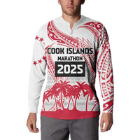 Cook Islands Marathon 2025-Pursuit in Paradise Button Sweatshirt Red Color LT03 - Polynesian Pride