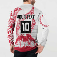 Cook Islands Marathon 2025-Pursuit in Paradise Button Sweatshirt Red Color LT03 - Polynesian Pride