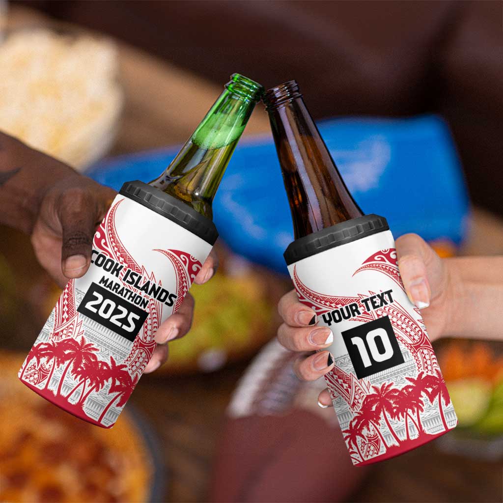 Cook Islands Marathon 2025-Pursuit in Paradise 4 in 1 Can Cooler Tumbler Red Color LT03 - Polynesian Pride