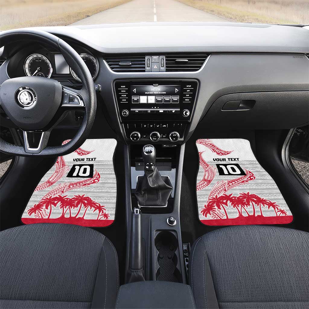 Cook Islands Marathon 2025-Pursuit in Paradise Car Mats Red Color LT03 Set 2pcs - Front Red - Polynesian Pride