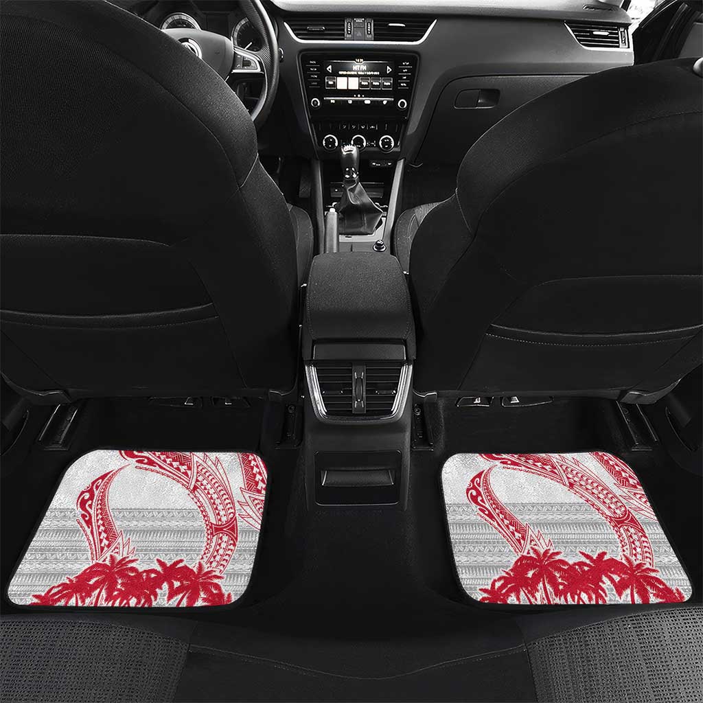 Cook Islands Marathon 2025-Pursuit in Paradise Car Mats Red Color LT03 Set 2pcs - Back Red - Polynesian Pride