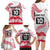 Cook Islands Marathon 2025-Pursuit in Paradise Family Matching Long Sleeve Bodycon Dress and Hawaiian Shirt Red Color