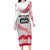 Cook Islands Marathon 2025-Pursuit in Paradise Family Matching Long Sleeve Bodycon Dress and Hawaiian Shirt Red Color