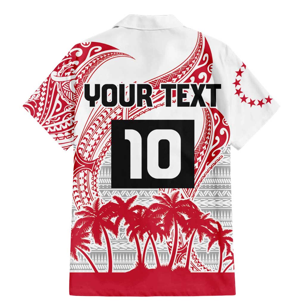 Cook Islands Marathon 2025-Pursuit in Paradise Family Matching Mermaid Dress and Hawaiian Shirt Red Color