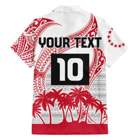 Cook Islands Marathon 2025-Pursuit in Paradise Family Matching Off The Shoulder Long Sleeve Dress and Hawaiian Shirt Red Color