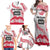 Cook Islands Marathon 2025-Pursuit in Paradise Family Matching Off Shoulder Maxi Dress and Hawaiian Shirt Red Color