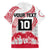 Cook Islands Marathon 2025-Pursuit in Paradise Family Matching Short Sleeve Bodycon Dress and Hawaiian Shirt Red Color