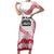 Cook Islands Marathon 2025-Pursuit in Paradise Family Matching Short Sleeve Bodycon Dress and Hawaiian Shirt Red Color