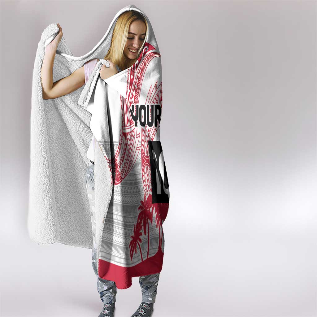Cook Islands Marathon 2025-Pursuit in Paradise Hooded Blanket Red Color LT03 - Polynesian Pride
