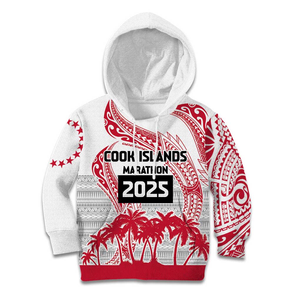 Cook Islands Marathon 2025-Pursuit in Paradise Kid Hoodie Red Color