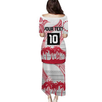 Cook Islands Marathon 2025-Pursuit in Paradise Puletasi Red Color LT03 - Polynesian Pride