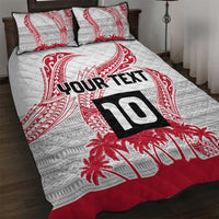 Cook Islands Marathon 2025-Pursuit in Paradise Quilt Bed Set Red Color LT03 Red - Polynesian Pride