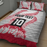 Cook Islands Marathon 2025-Pursuit in Paradise Quilt Bed Set Red Color LT03 - Polynesian Pride