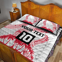 Cook Islands Marathon 2025-Pursuit in Paradise Quilt Bed Set Red Color LT03 - Polynesian Pride