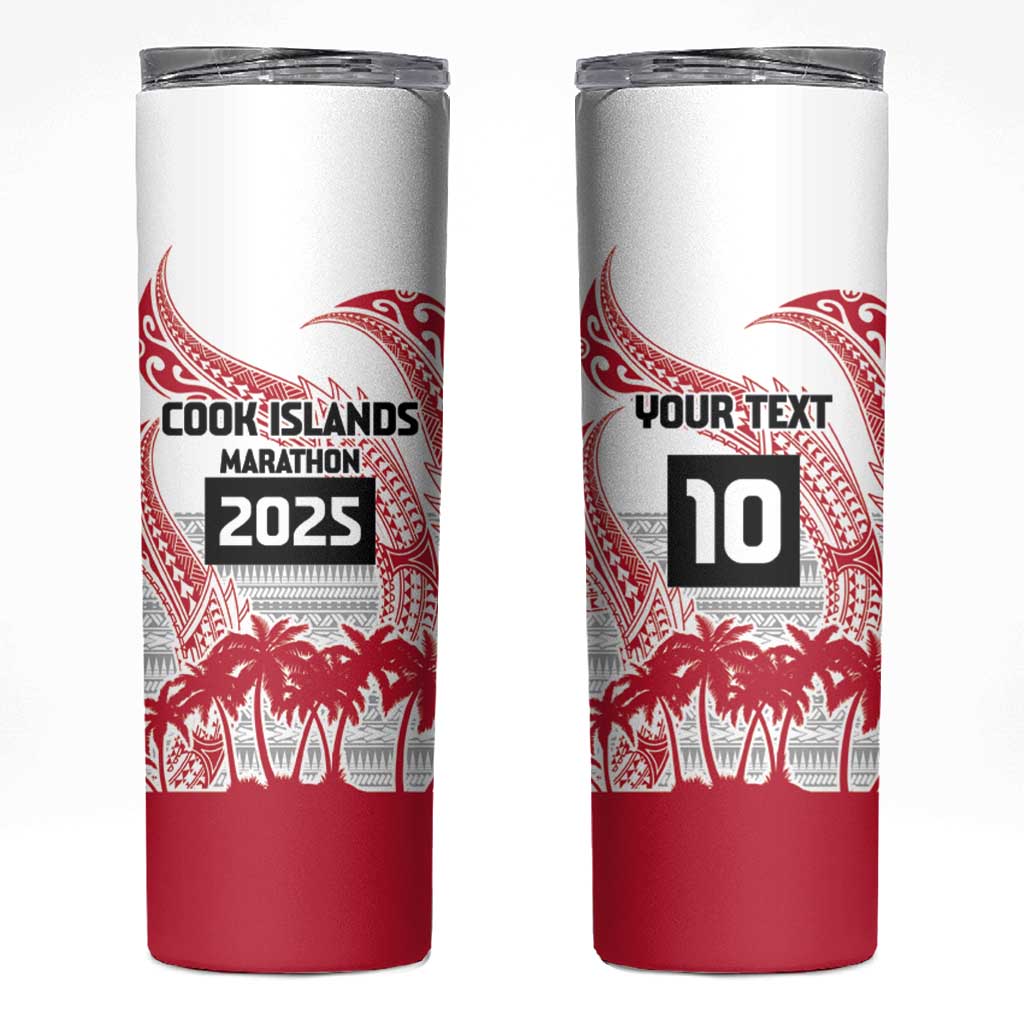 Cook Islands Marathon 2025-Pursuit in Paradise Skinny Tumbler Red Color