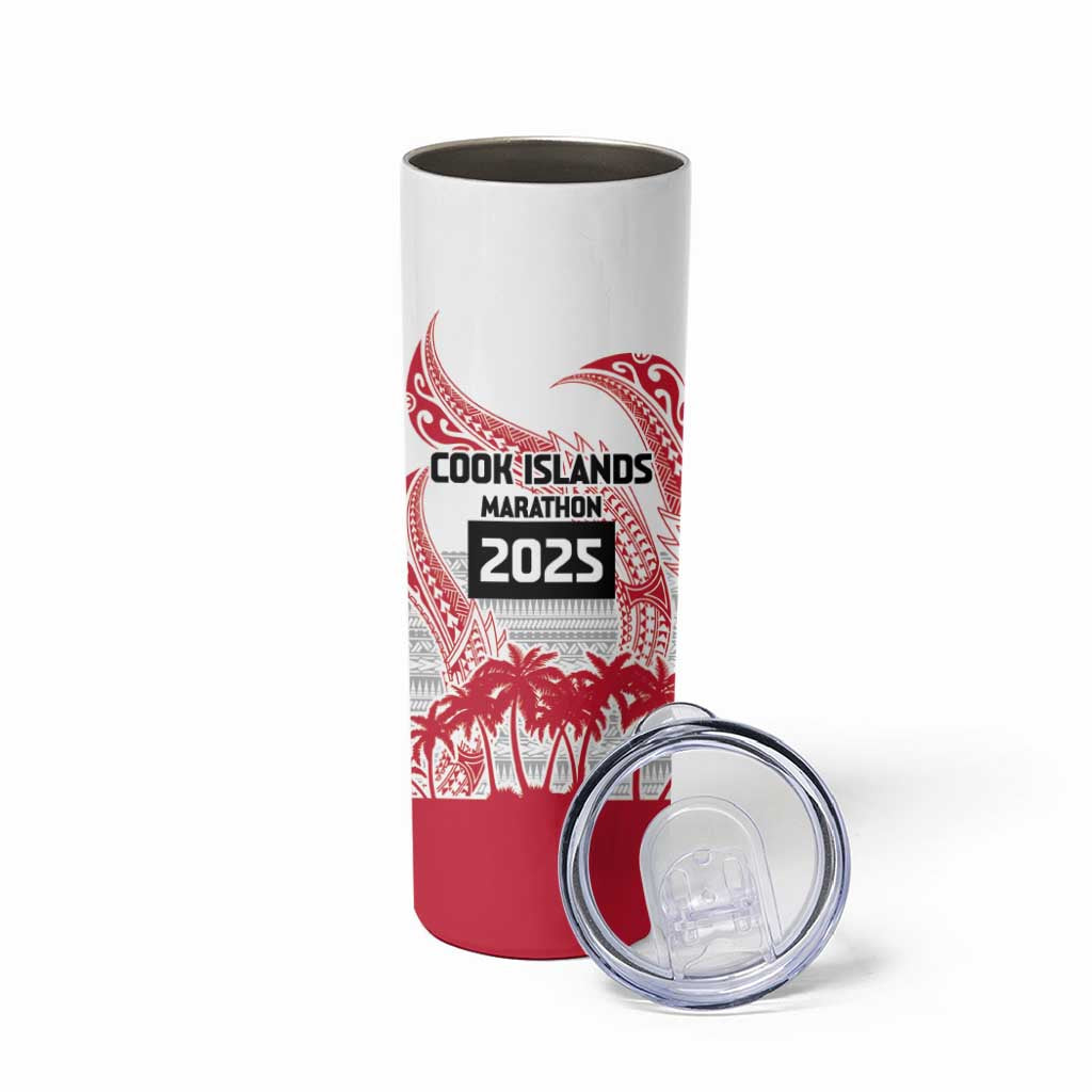 Cook Islands Marathon 2025-Pursuit in Paradise Skinny Tumbler Red Color