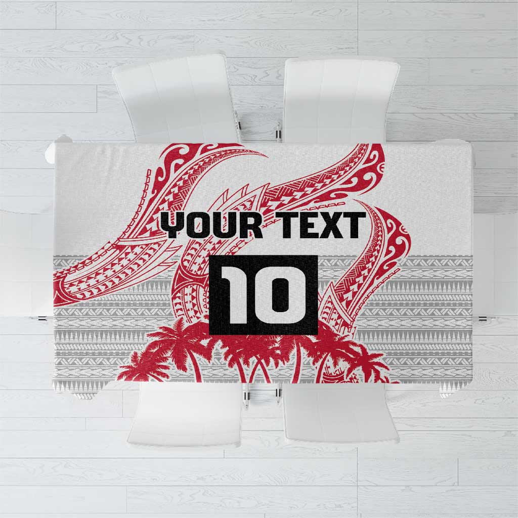 Cook Islands Marathon 2025-Pursuit in Paradise Tablecloth Red Color LT03 Red - Polynesian Pride