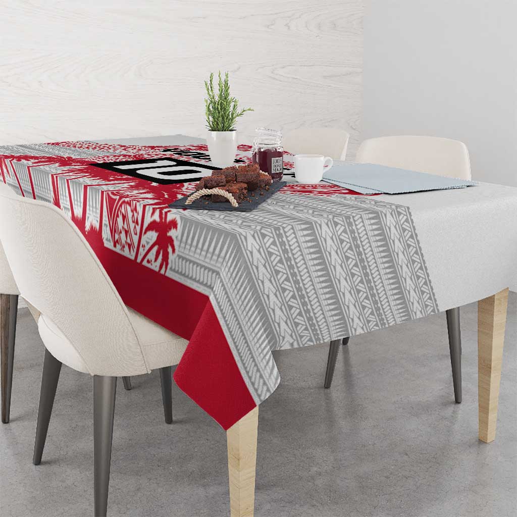 Cook Islands Marathon 2025-Pursuit in Paradise Tablecloth Red Color LT03 - Polynesian Pride
