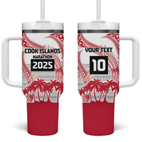Cook Islands Marathon 2025-Pursuit in Paradise Tumbler With Handle Red Color LT03 One Size: 40 oz Red - Polynesian Pride