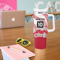 Cook Islands Marathon 2025-Pursuit in Paradise Tumbler With Handle Red Color LT03 - Polynesian Pride