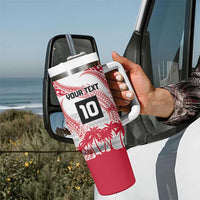 Cook Islands Marathon 2025-Pursuit in Paradise Tumbler With Handle Red Color LT03 - Polynesian Pride