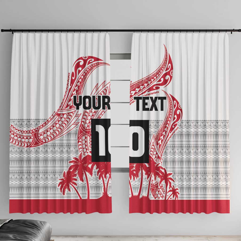 Cook Islands Marathon 2025-Pursuit in Paradise Window Curtain Red Color