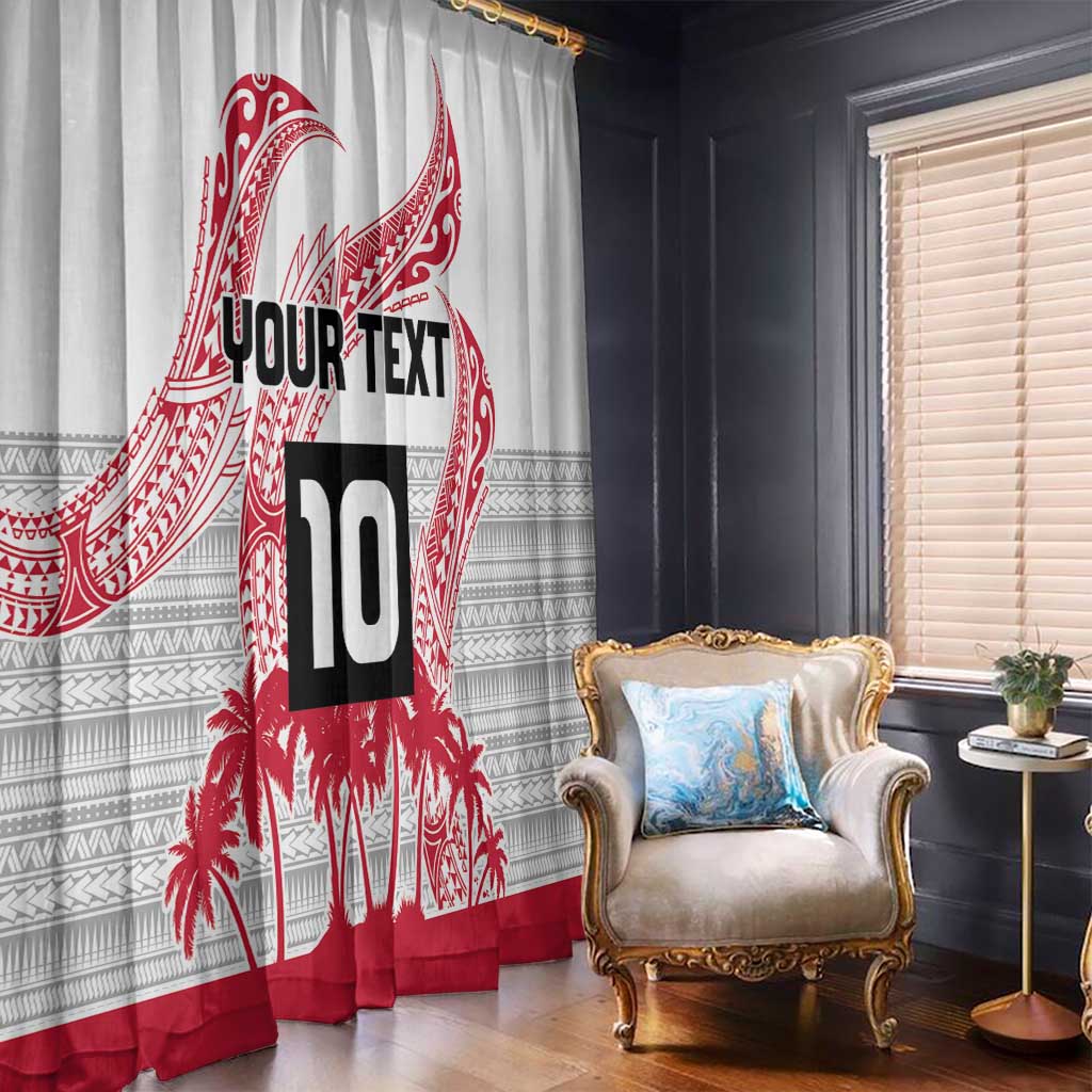 Cook Islands Marathon 2025-Pursuit in Paradise Window Curtain Red Color LT03 - Polynesian Pride