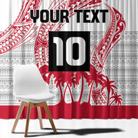 Cook Islands Marathon 2025-Pursuit in Paradise Window Curtain Red Color LT03 - Polynesian Pride