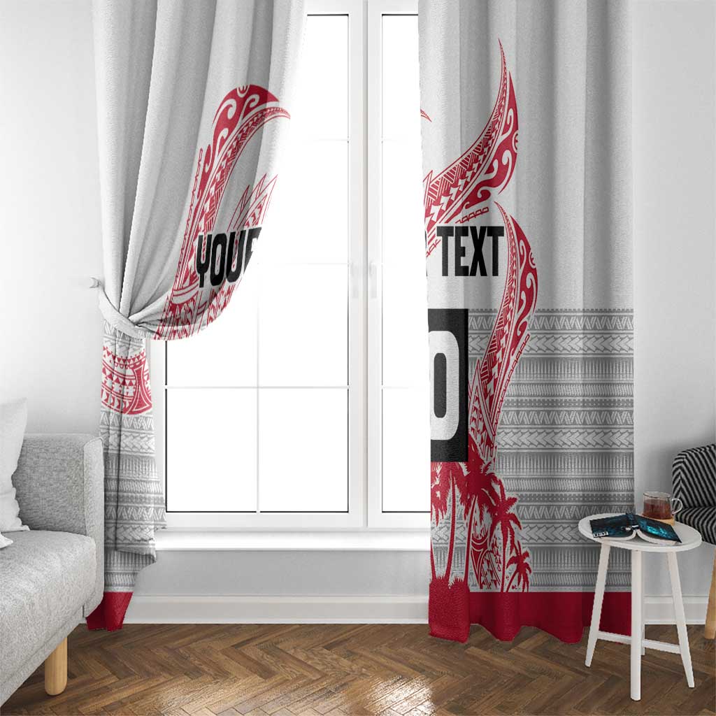Cook Islands Marathon 2025-Pursuit in Paradise Window Curtain Red Color LT03 - Polynesian Pride