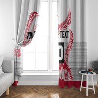 Cook Islands Marathon 2025-Pursuit in Paradise Window Curtain Red Color LT03 - Polynesian Pride