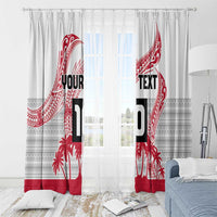Cook Islands Marathon 2025-Pursuit in Paradise Window Curtain Red Color LT03 - Polynesian Pride