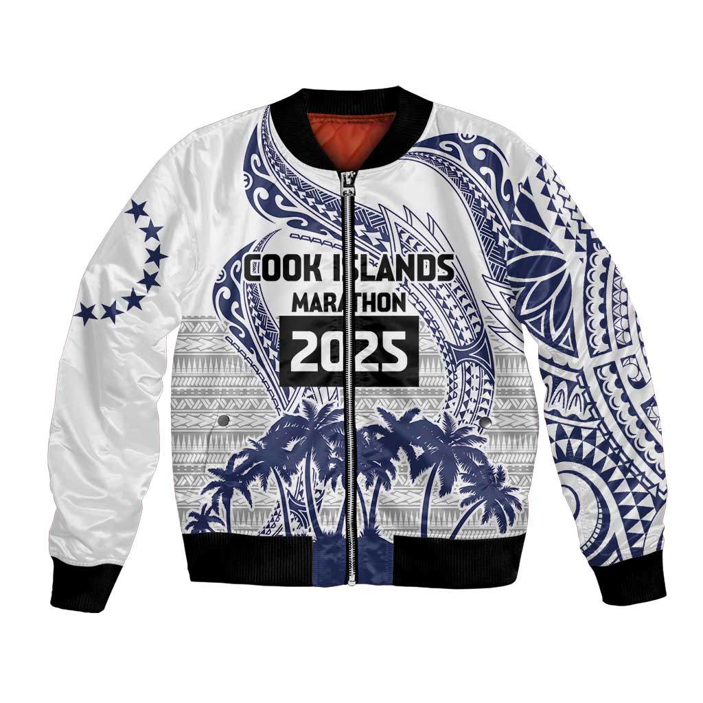 Cook Islands Marathon 2025-Pursuit in Paradise Bomber Jacket Blue Color