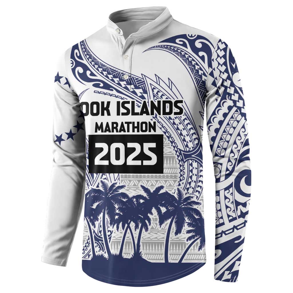 Cook Islands Marathon 2025-Pursuit in Paradise Button Sweatshirt Blue Color LT03 - Polynesian Pride
