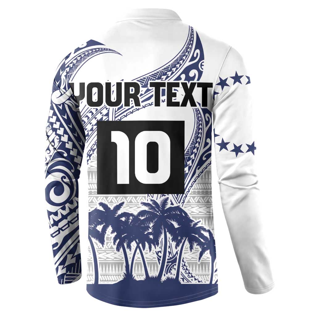 Cook Islands Marathon 2025-Pursuit in Paradise Button Sweatshirt Blue Color LT03 - Polynesian Pride