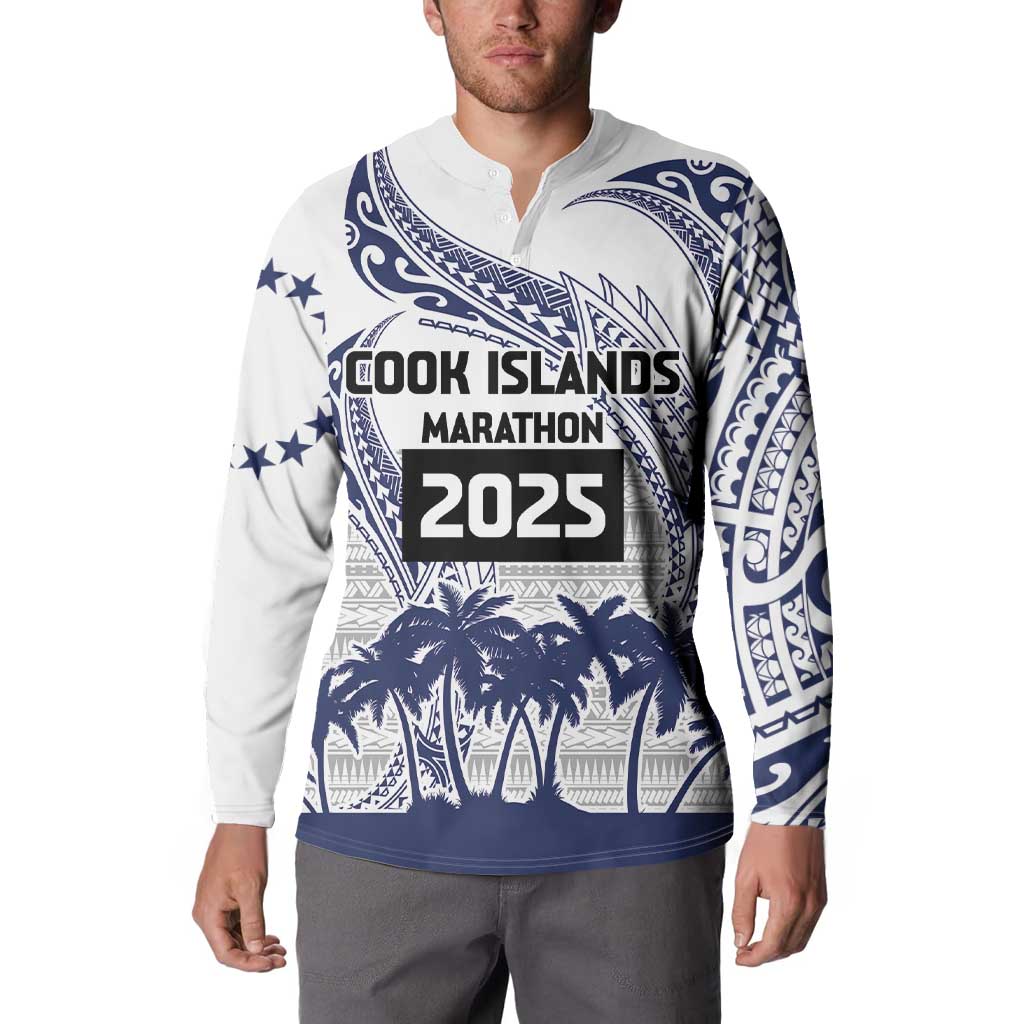 Cook Islands Marathon 2025-Pursuit in Paradise Button Sweatshirt Blue Color LT03 - Polynesian Pride