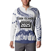 Cook Islands Marathon 2025-Pursuit in Paradise Button Sweatshirt Blue Color LT03 - Polynesian Pride