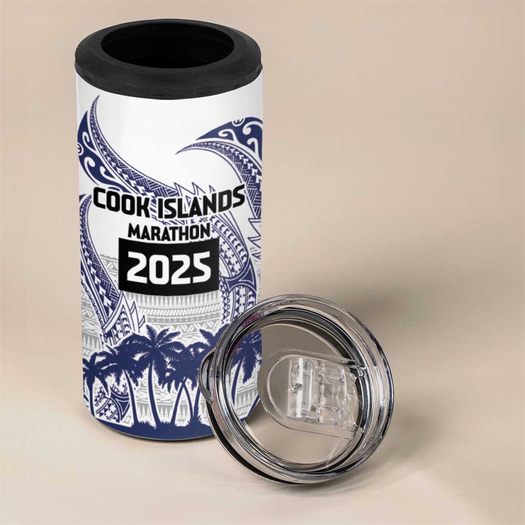 Cook Islands Marathon 2025-Pursuit in Paradise 4 in 1 Can Cooler Tumbler Blue Color LT03 - Polynesian Pride